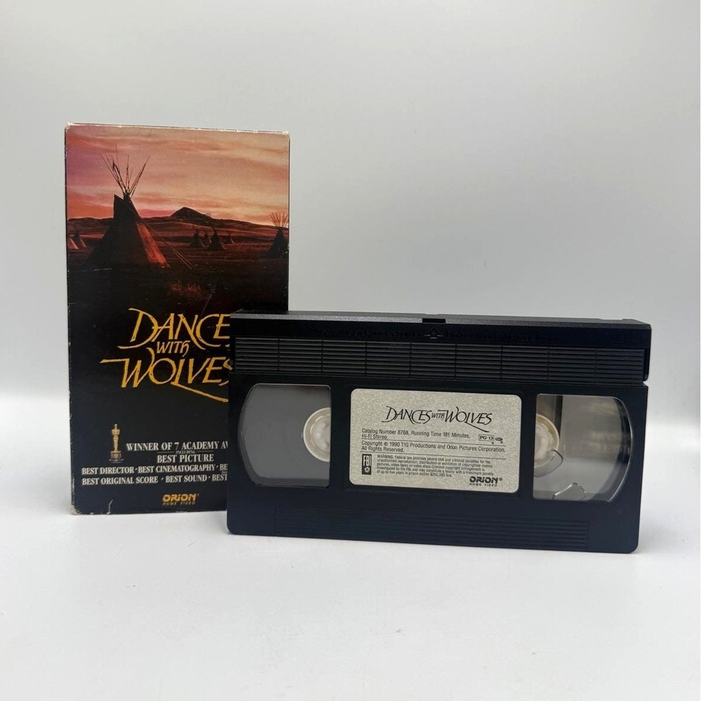 Dances with Wolves VHS 1990‎ Orion Home Video Kevin Costner Western Movie 8768